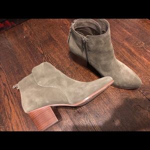 Sole Society River Suede Bootie. Olive